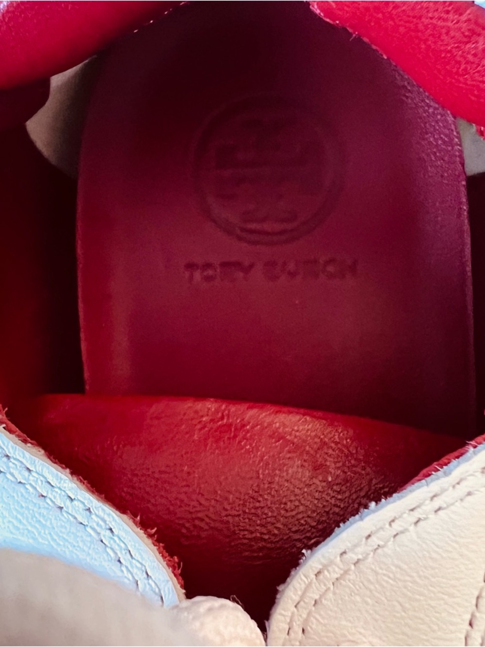 New Tory Burch Suede Lace-Up Sneakers - Picture 7 of 13